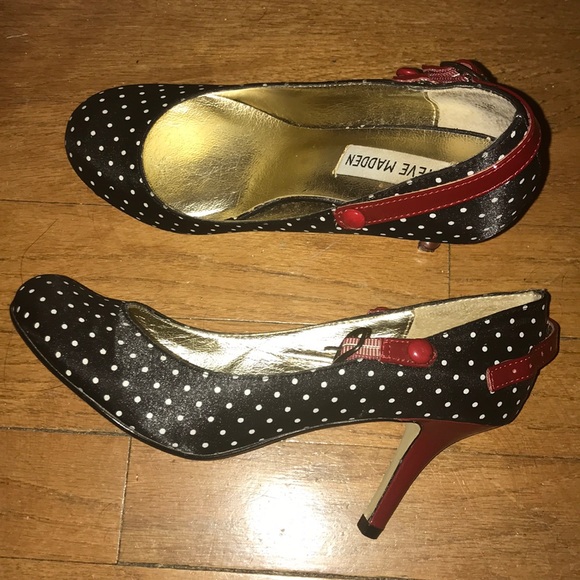 Steve Madden Polka Dot Heels - Picture 1 of 5